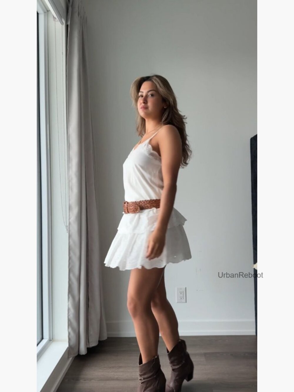 Pleated Mini Skirt High Waist Flowy Ruffle Layered A Line Y2K - Picture 7 of 7